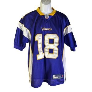 Reebok NFL Minnesota Vikings Jersey Mens 48‎ Purple Sidney Rice 18 Football Mesh